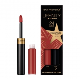 2xMaxFactorLipfinityLiquidLipstickLimitedEdition090Starstruck23ml