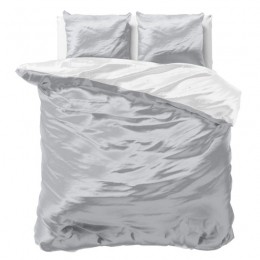 SleeptimeDekbedovertrekBeautyDoubleFaceGreyWhite-Lits-jumeaux240x200220cm