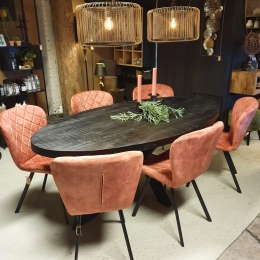 MangohouttafelovaalzwartParsonmetmatrixpoot