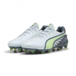 PUMAKingUltimateGrasKunstgrasVoetbalschoenenMGLichtgrijsDonkergrijsLichtgroen