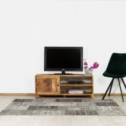 Tv-meubelmangohoutMinnemetdeurenopenvakkenOUTLET
