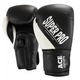 SuperProCombatGearAceKickBokshandschoenen-ZwartWit-6oz