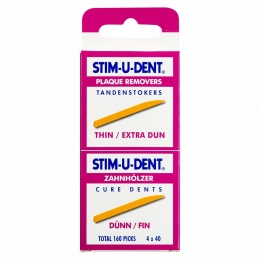 6xStim-U-DentTandenstokersThinExtraDun160stuks