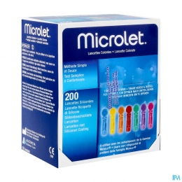 BayerMicroletLancettenSterGekleurd200