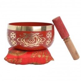 Chakraklankschaalsetmetklopperkussen-Eerstechakra-Rood