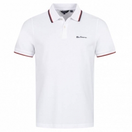 BENSHERMANTwinTippedHerenPoloshirt0076270N-WIT