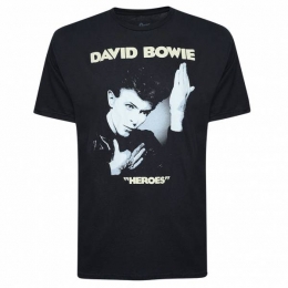 DAVIDBOWIEHeroesHerenT-shirtPOMTS398BLK