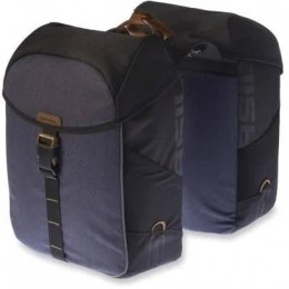 DubbelefietstasBasilMilesDoubleBag34Liter-ZwartGrijs
