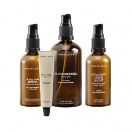 JunglckOnzuivereHuidBestsellerSet-ReinigingsgelAzelaneSerumHyaluronCrmeLightPuistjesCrmeCadeauset