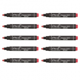 Pica52040PermanentMarker-Rond-Rood-1-4mm10st