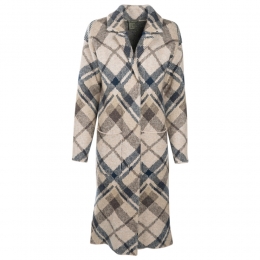 AriatDamesvestWMSBallstonCardiganoatmealplaidMaatXS