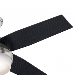 HunterventilatormetlichtDantezwartbruinstilE27
