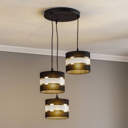 HELAMHanglampHelenrondzwart-goud3-lamps