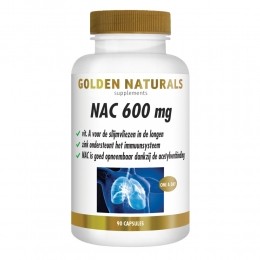 GratisVerzendingGoldenNaturalsNAC600mg90vegacapsules