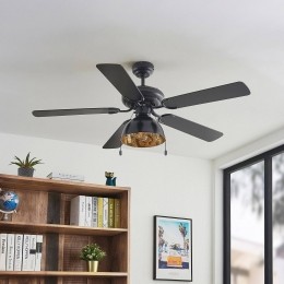 PlafondventilatorLucandemetverlichtingShamoianstil130cm