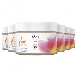 6xDoveBathTherapyGlowBodyscrub295ml