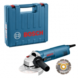 BoschGWS1400HaakseSlijperInclDiamantzaagbladInKoffer-1400W-125mm