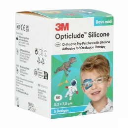Opticlude3mSiliconeEyePatchBoyMidi50
