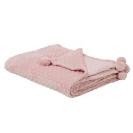 Beliani-SAMUR-Plaid-Roze-200x220cm-Polyester