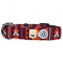 WOOLLYWOLFHondenhalsbandExplorerpaars-oranje-muntMaatL