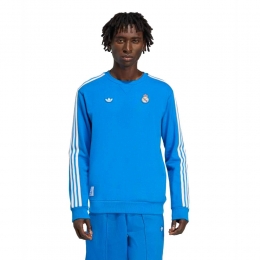 adidasRealMadridTerraceIconsCrewSweaterBlauwWit