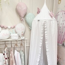 DollyKlamboeMousselineRuffleWitmetGoudenStipjes