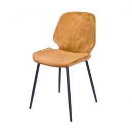 EetkamerstoelOceanVelvetOkergeel