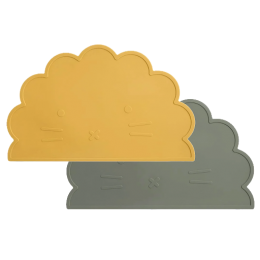 Dutsi-2-PackSiliconenPlacematBabyLeeuw-MosterdgeelSage