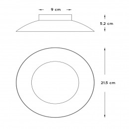 LucideLEDplafondlampFoskalmessing215cm