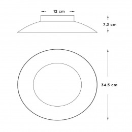 LucideLEDplafondlampFoskalmessing345cm