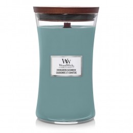 WoodWickGeurkaarsLargeEvergreenCashmere611gr