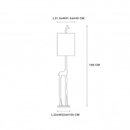 LucideExtravaganzaMissTallvloerlampmatgoud