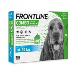 FrontlineComboSpotOnAntiVlooienenTekenDruppelsHondM3pipetten