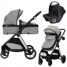 LorelliAspenGrey3-in-1CombiKinderwagenincli-SizeAutostoel