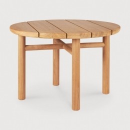 EthnicraftRondeOutdoorSalontafelQuatroTeakhout68cm-Naturel