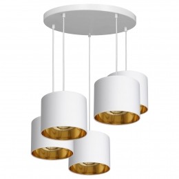 LuminexHanglampSohocilindrischrond5-lampswitgoud