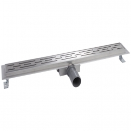 BWSDouchegootRVSMetFlens80cmUitneembaarSifonStandaardRooster