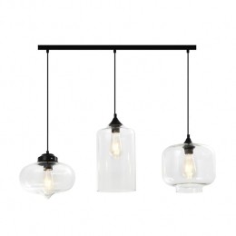 QUVIOHanglampglas3-lichtszwart-QUV5124L-BLACK