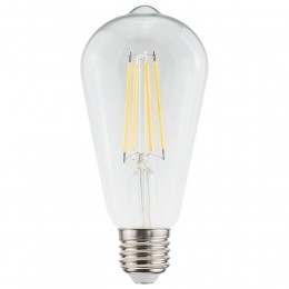 E27LEDFilamentLampEdisonST64-EnergielabelA-38Watt-806Lumen-2700KWarmWit-Transparantglas