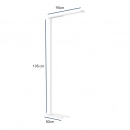 LEDkantoorvloerlampMAULjetwitdimbaar195cm