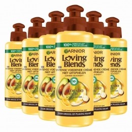 6xGarnierLovingBlendsAvocadoOlieenSheaBoterLeave-inCrme200ml