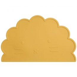 Dutsi-WelpjeSerie-SiliconenPlacemat-LeeuwenOntwerp-Mosterdgeel