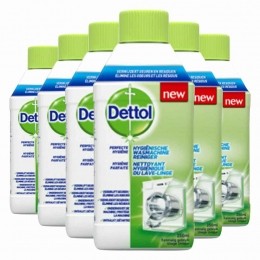6xDettolWasmachineReinigerHyginisch250ml
