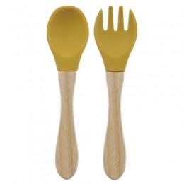 Dutsi-BabyBestekset-HoutSiliconen-Mosterdgeel