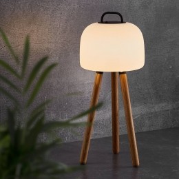 NordluxLEDtafellampKettleTripodhoutkap22cm