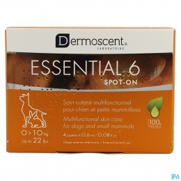 Essential6Spot-onHond1-10kgPipet4x06ml