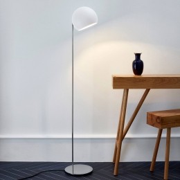 NytaTiltGlobeFloorvloerlampstaalwit