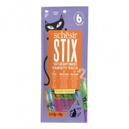 12xSchesirKattensnackStixVariatie-Pack6x15gr