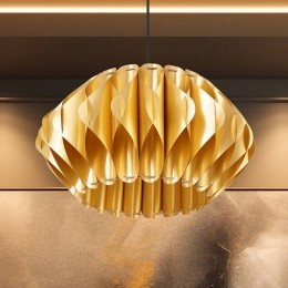 LuminexHanglampSerenitymetkunststofkapgoud