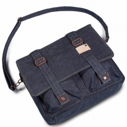 KansasMessengerBagDenim12LBlauw
